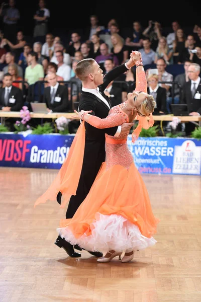 Stuttgart Allemagne Août 2015 Couple Danseurs Non Identifié Dans Une — Photo