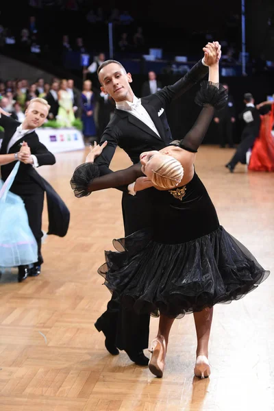 Stuttgart Deutschland August 2015 Ein Unbekanntes Tanzpaar Tanzpose Beim Grand — Stockfoto