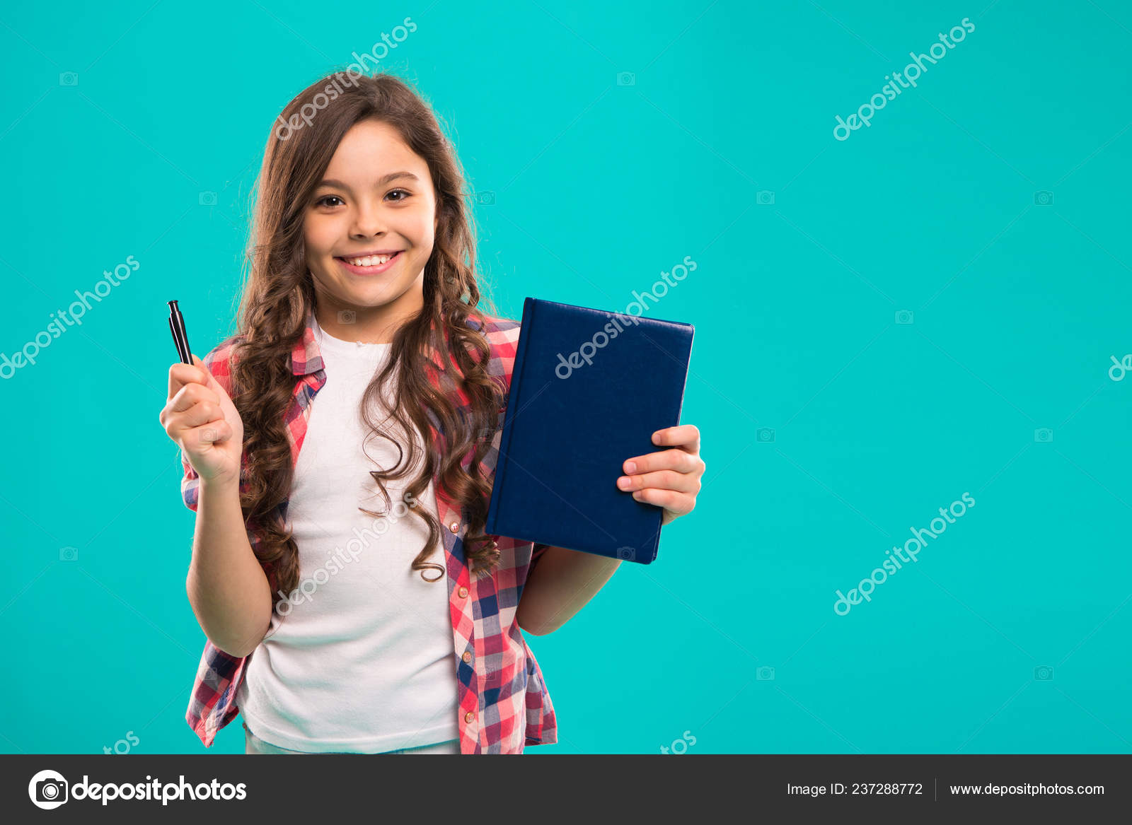 Happy Little Girl Beauty And Fashion Small Girl Child With