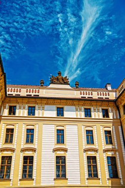 House ile bej cephe ve pencere eşiği Prag, Çek Cumhuriyeti