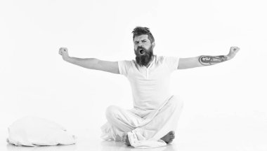 Germe, Uykulu, esneme yüz uyan adamla.