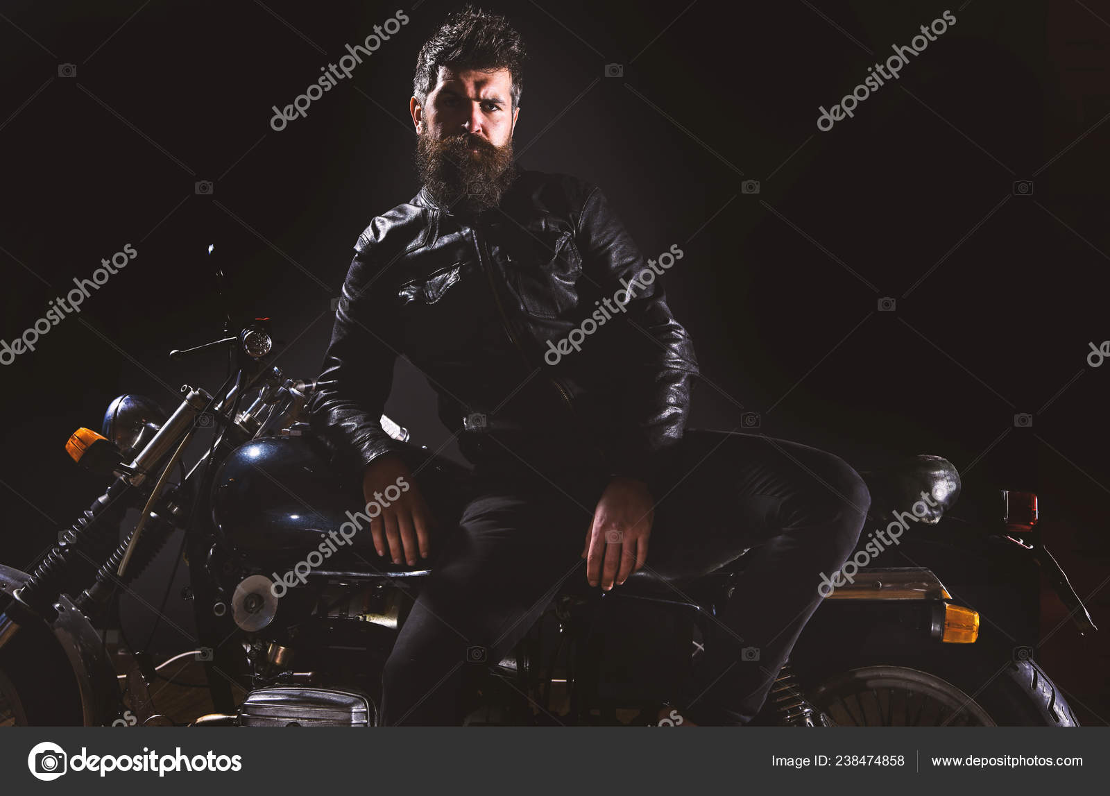bikers in leather