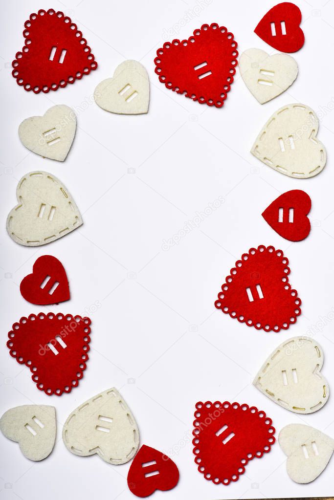 Lovely background. Decoration heart background. Love symbol valentines day. Valentines day holiday celebration. Texture with hearts close up. Traditional attributes of valentines day. Be my valentine