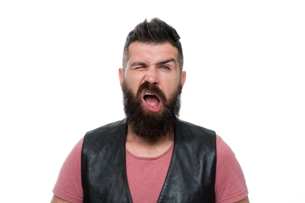 Barber shop en baard verzorgen. Styling baard en snor. Behandeling van gezichtsbeharing. Hipster met baard brute vent. Mode trend baard verzorgen. Mannelijkheid brutaliteit en schoonheid. Mannelijkheid concept — Stockfoto