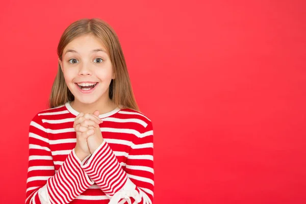 Ein Wunder Glauben Mädchen Träumt Ihren Wunsch Erfüllung Gehen Wunder — Stockfoto