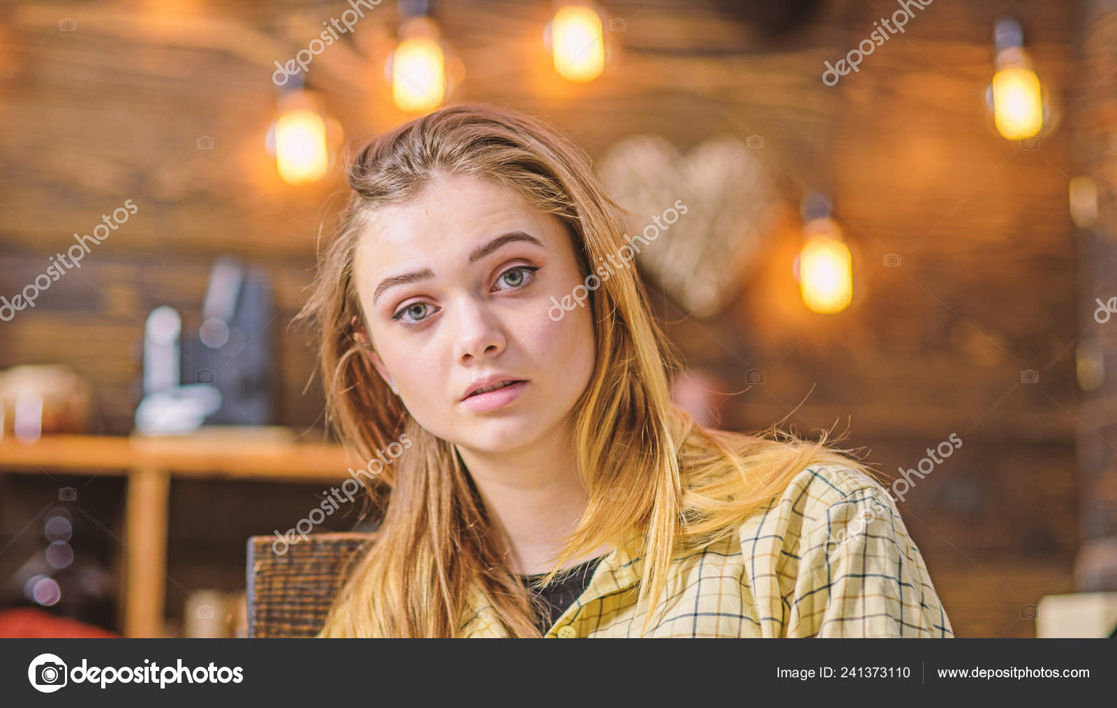 Blond Girl With Big Green Eyes Angel Face And Gorgeous Hair