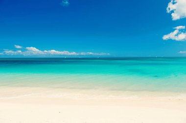 Okyanus kıyısında antigua Island Karayipler