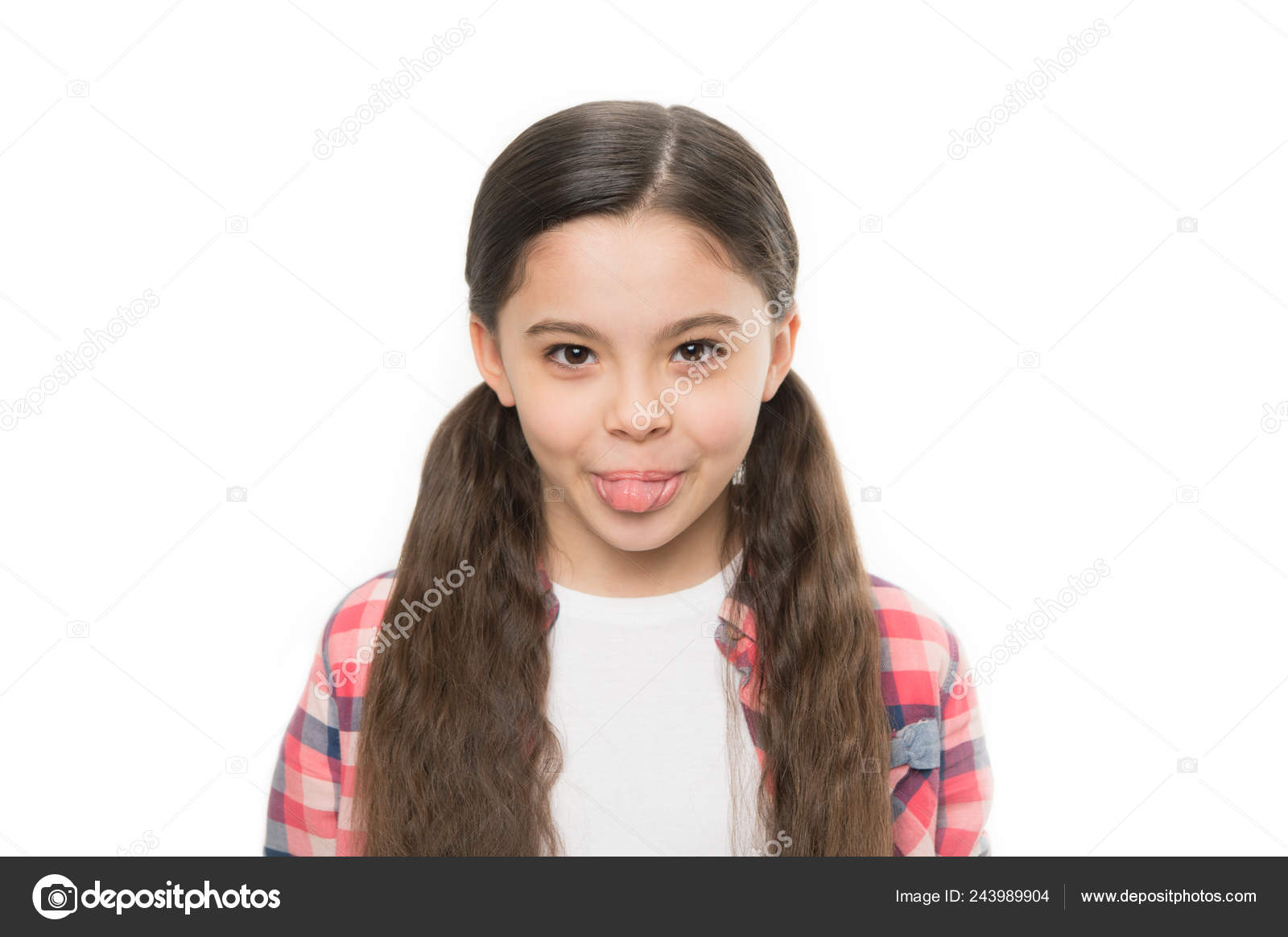 Being A Real Cutie Little Child With Brunette Hair Showing