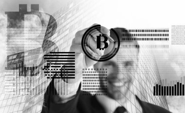 Bitcoin cüzdanı yarat. Madencilik kripto para birimi bitcoin. Block 'u çöz ve kar kazan. Engelleme teknolojisi. Madencilik bitcoin. Geleceğin dijital para bitcoin 'i. Sanal ekran dünyası grafikleri ile etkileşim