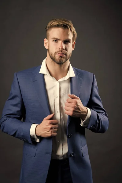 Man in formal suit jacket, shirt, fashion