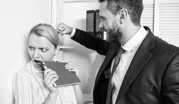 Manager conflict. Stop violence against Women. Me too social movement. — Stock Photo, Image
