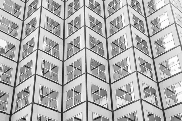 Panoramique et perspective vue grand angle sur fond bleu acier de verre — Photo