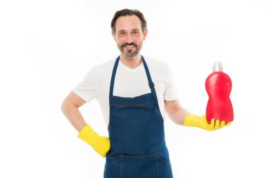 Aslında sabun mevcuttur. Ev işçisi. Çamaşır deterjan veya bulaşık sabunları şişe tutan komuta sizde. Ev faaliyet yapan olgun erkek. Aklama ev. Ev hizmet veren