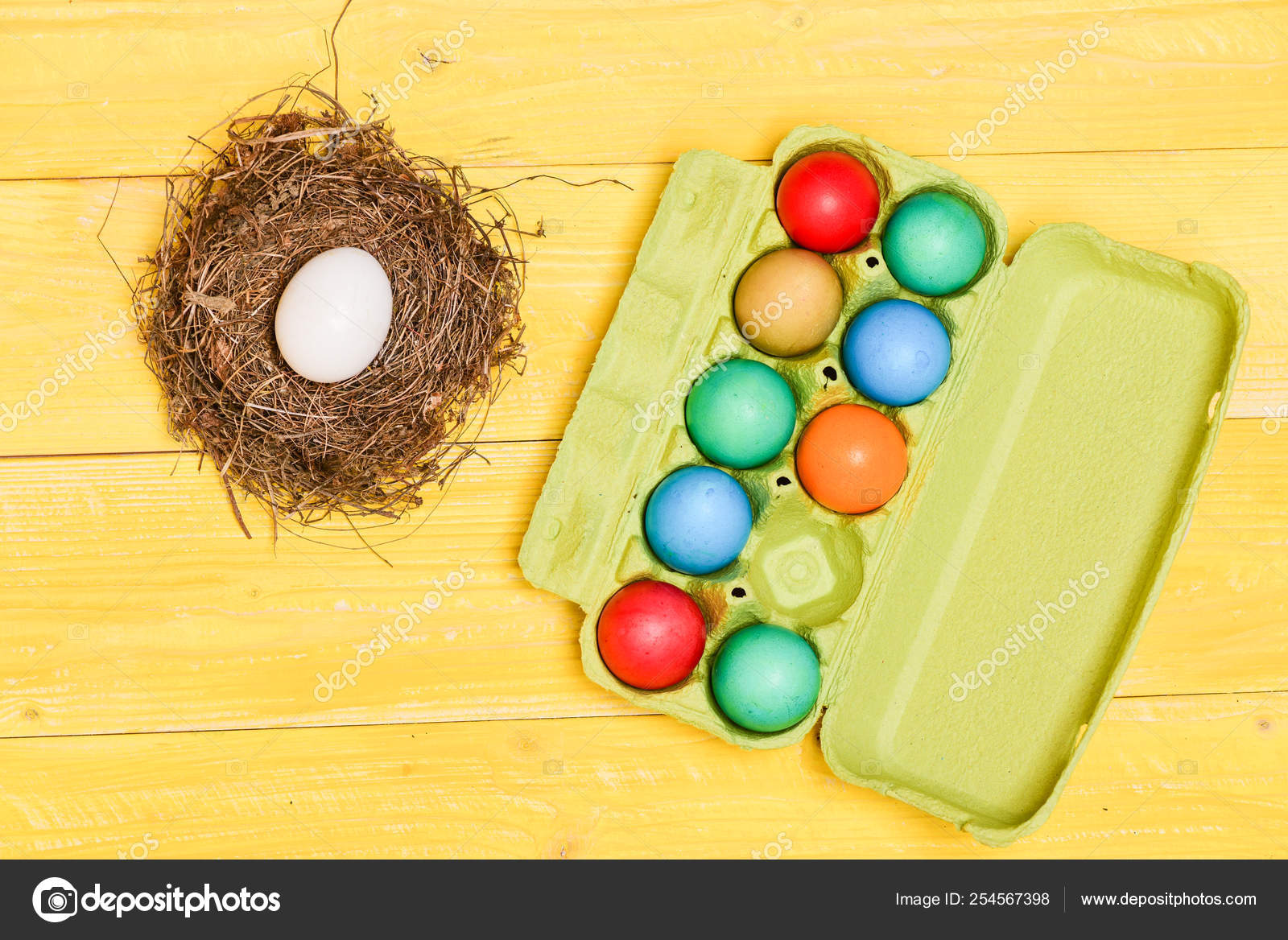 Egg Hunt Painted Eggs In Egg Tray Spring Holiday Holiday