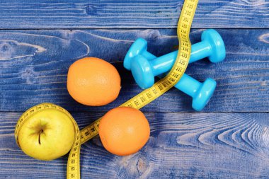 ince bel kavramı, teyp, meyve ölçme dumbell ağırlık