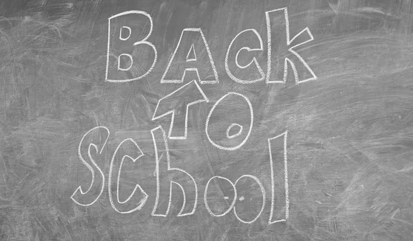 Chalkboard with inscription back to school. Advertisement back to school chalkboard background. Back to school it is never late to study. September time to back to studying and getting education — Stock Photo, Image