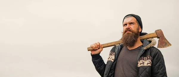 Man hipster eller kille med skägg och mustasch — Stockfoto