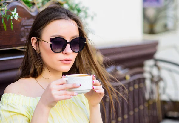 Morning vibes in cafe. summer fashion. Meeting in cafe. good morning. Breakfast time. stylish woman in glasses drink coffee. morning coffee. Waiting for date. girl relax in cafe. Business lunch
