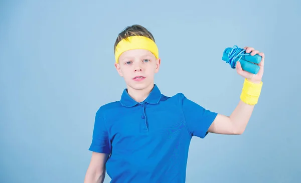 child sportsman with jump rope. Fitness diet. Energy. Gym workout of teen boy with jump rope. Success. Childhood activity. Sport and health. jump rope kids. jump rope fitness. Energy inside him