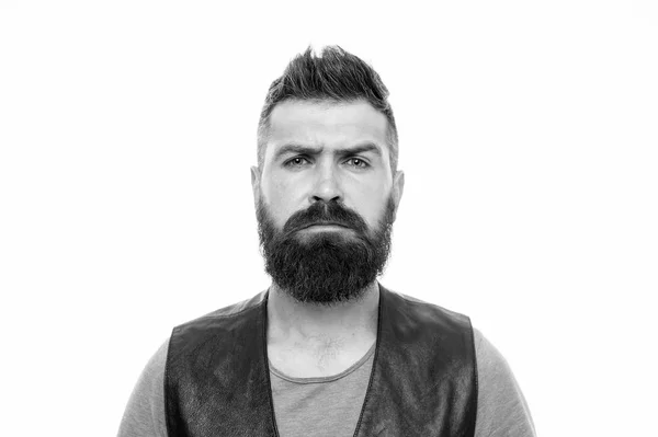 Gesichtshaarbehandlung. Männlichkeit Brutalität und Schönheit. Hipster mit Bart, brutaler Typ. Männlichkeitskonzept. Friseursalon und Bartpflege. Stylingbart und Schnurrbart. Modetrend Bartpflege — Stockfoto