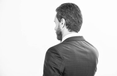 İşadamı smartphone yakın tutun. Adam resmi elbise çağrısı destek hizmeti. Mobil telefon konuşma. Danışma ve yardım. İş arama kavramı. Telefon görüşmeleri. Teknik destek servisini arayın