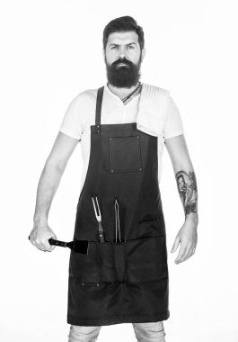 Piknik ve barbekü. Nasıl et biftek için seçin. Profesyonel Barbekü kap. Sakallı hippi giyim önlük Barbekü için. Kavurma ve yemek ızgara. Et pişirme ipuçları. Açık havada et kavurma için Araçlar