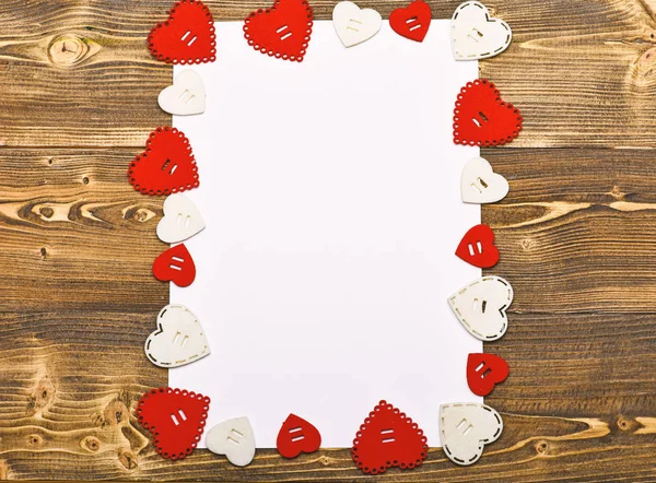 Love and romance. Frame made of hearts. Minimal styled Valentines Day flatlay. Valentines day party. I will be your Valentine. Romantic greeting. valentines day hearts background. copy space