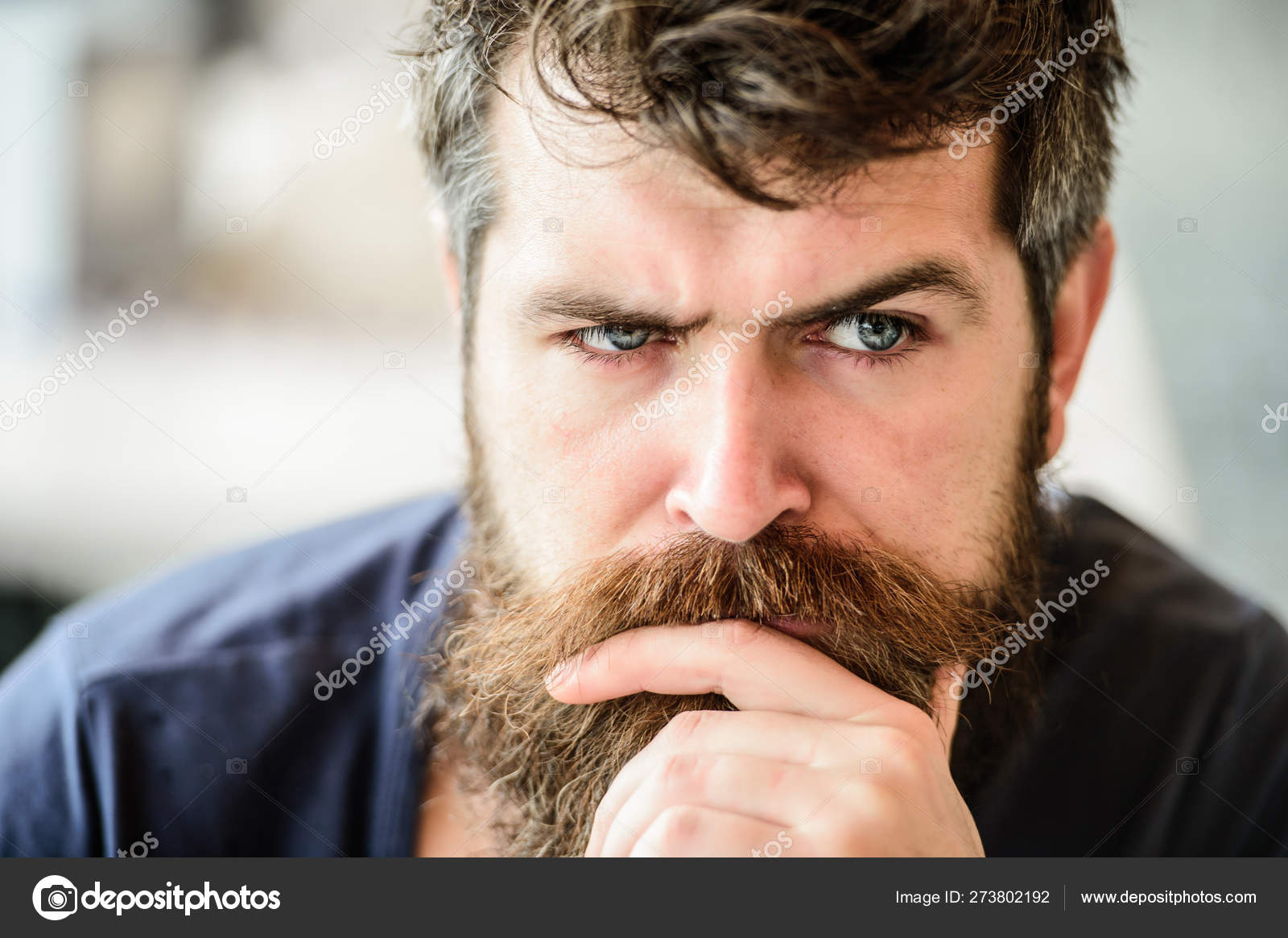 Bearded man feel loneliness. thoughtful man outdoor. Facial