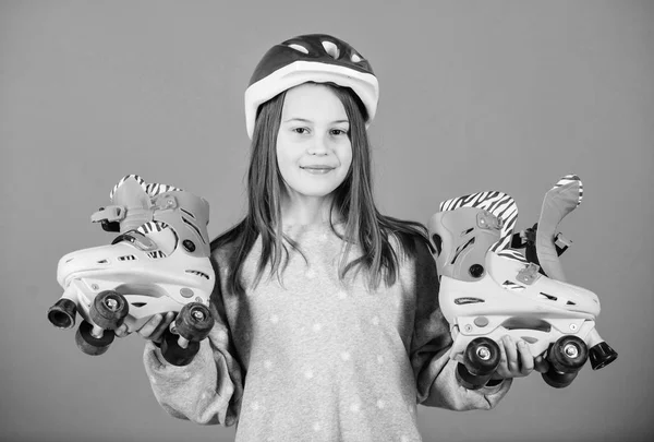 race workout of teen girl. Little girl. Fitness health and energy. Roller skating. Freestyle. Sport race success. Happy child with roller skates. Beauty with roller skates. race on roller skates