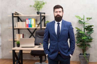 İnsan kaynakları. İşe alma konsepti. İşe alım departmanı. İş görüşmesi. Hoş geldin ekip üyesi. İşveren profesyonel meslek. İnsan Kaynakları müdürü. Adam sakallı yönetici İşveren ofiste. İşveren kariyeri