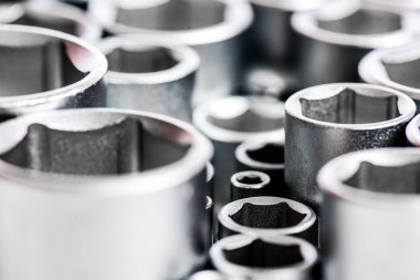 metalik arka plan. soket anahtarı. mükemmel araç kiti. Krom Vanadyum Çelik. metallized düzeltme ekipmanları. soket anahtarı. Sadece tamirci. meallize edilmiş parçalarla sabitleme işi için ekipman