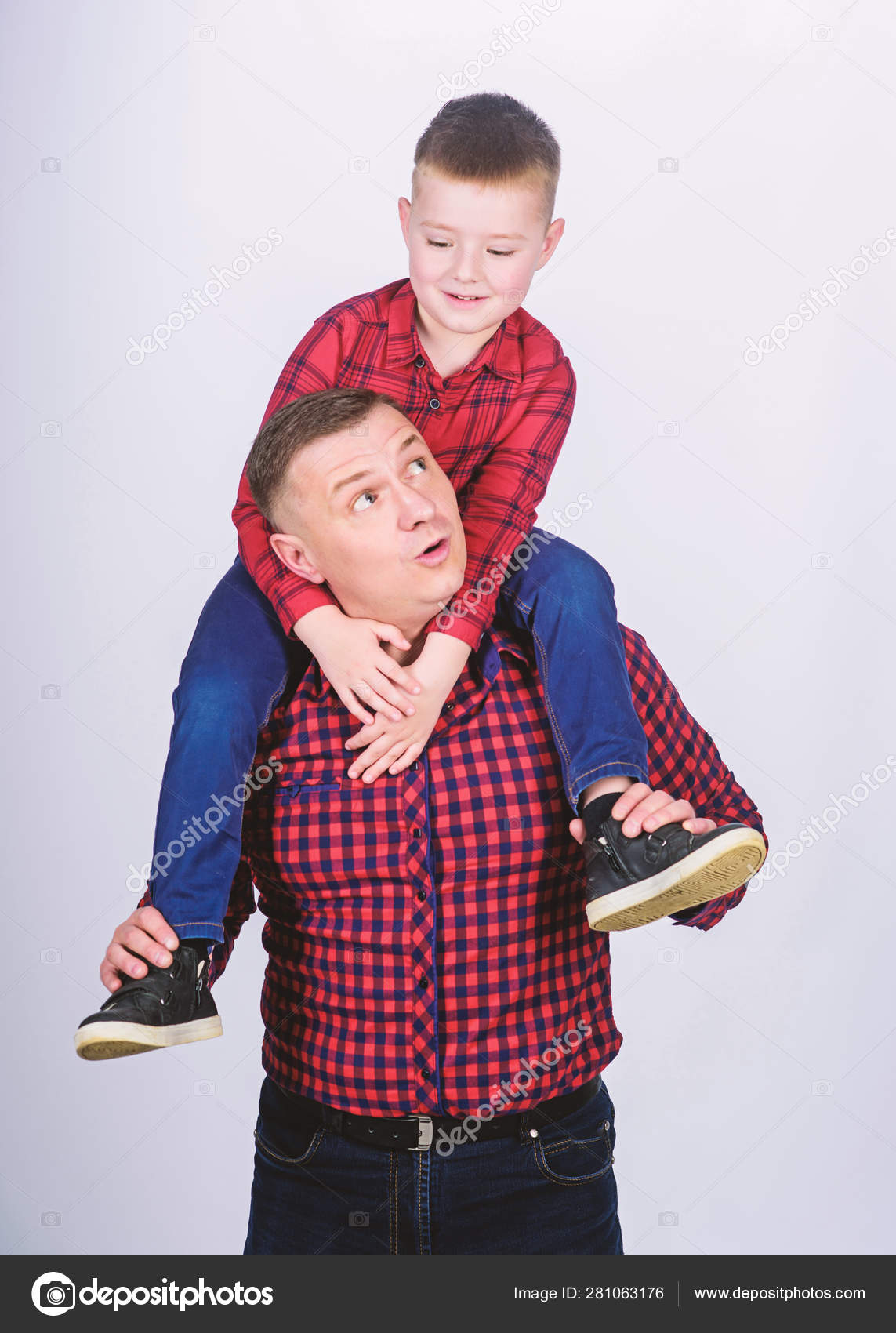 Happiness Being Father Of Boy Parenthood Concept Fathers Day