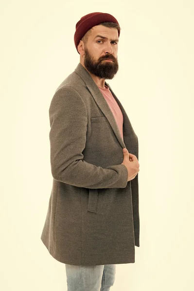 Bearded man. serious man isolated on white. Mature hipster with beard. Male barber care. brutal caucasian hipster with moustache. Fashion man with beard. Male beauty and fashion. — Stock Photo, Image