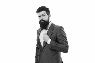 Sakal ve bakım. İş yerinde erkek modası. Resmi takım elbiseli bir iş adamı. Sakallı adam. Sakallı adam. Sakallı, olgun bir hippi. Kendine güvenen acımasız bir adam. İş için. Modern iş adamı