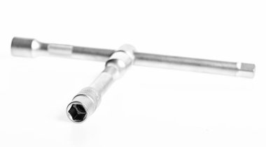 beyaz arka planda izole edilmiş soket anahtarı. Beyaz arka planda yalıtılmış araçlar kümesi. Torx takım Soket Sürücü Soketleri Seti. Ratchet Sürücü Kitleri