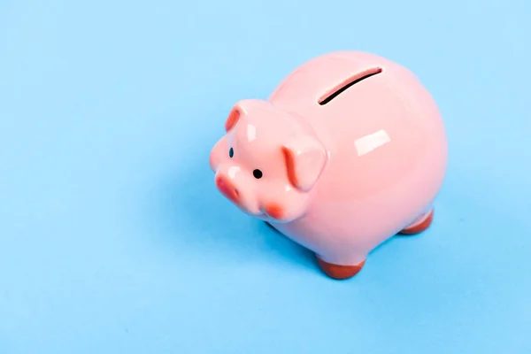 Finances et banque d'investissement. Dépôt bancaire. Plus d'idées pour votre argent. Éducation financière. Tirelire symbole de l'épargne. Tirelire adorable cochon rose fermer. Comptabilité et budget familial — Photo