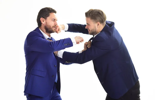 Empresario y político peleando. Liberal contra conservador . — Foto de Stock