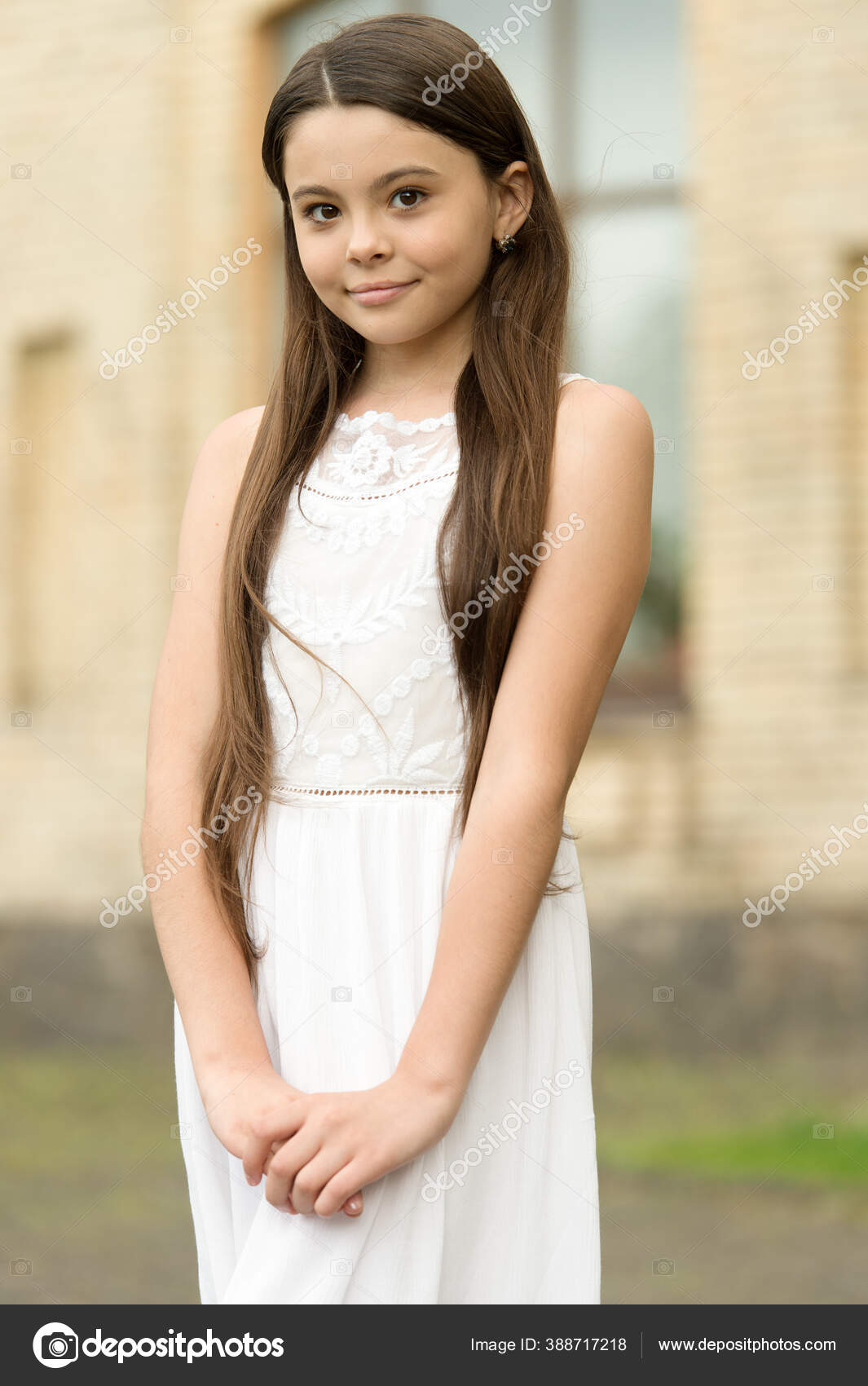 Its all for being a girl. Small girl outdoors. Beauty look of child girl.  Little girl