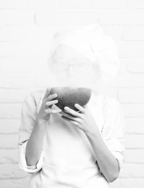 Stained cute cook chef boy — Stock Photo, Image