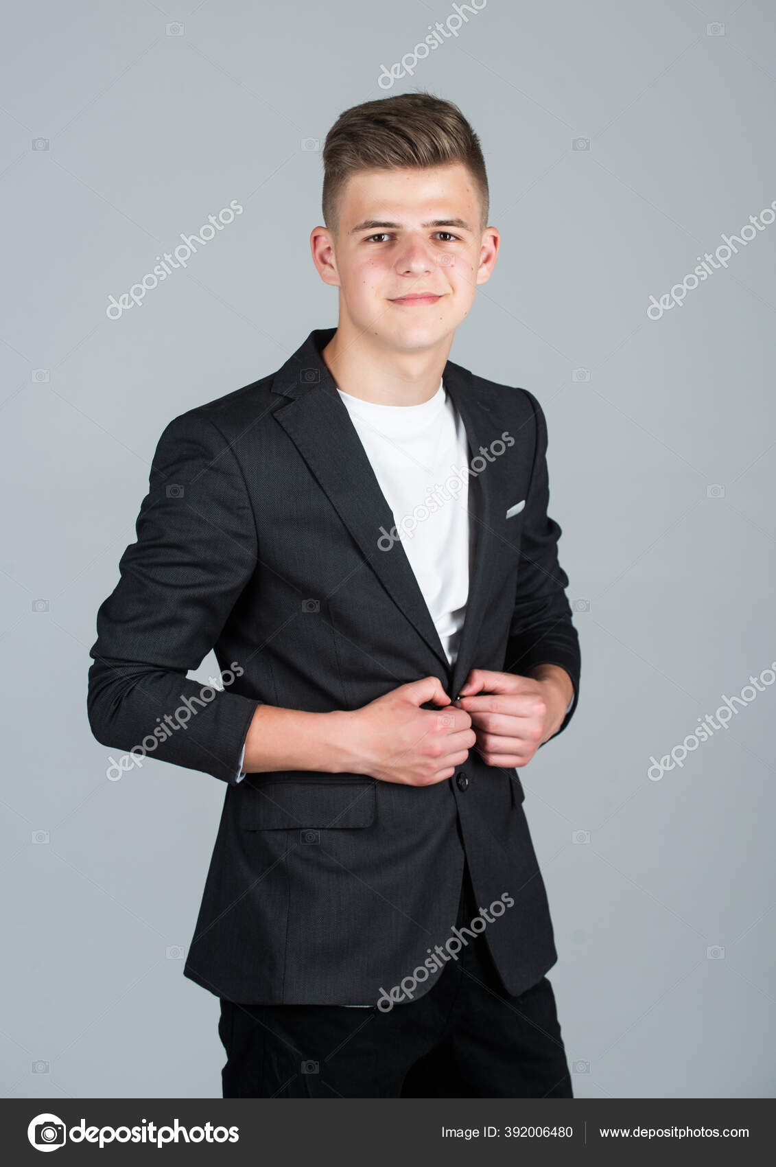 Free Photo  Handsome young man student businessman in jacket