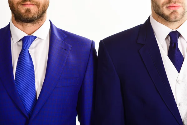 Formal dress code of business companies. White collars concept. — Stock Photo, Image