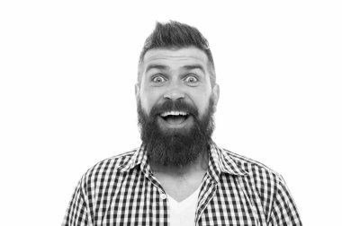 Ne güzel bir sürpriz. Kuaför salonundan sonra mutlu. Berber dükkanı müdürü. Berberden bıyık. Sakallı, olgun bir hippi. Modayı belirleyen beyaz bıyıklı hippi. Bıyıklı ve sakallı