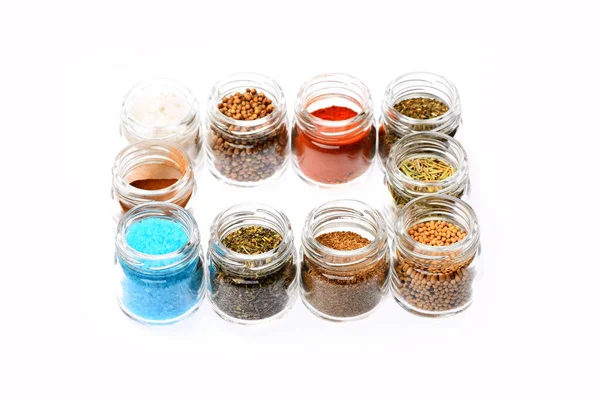 Set of seasoning making frame. Herbs and spices concept. — Stock Photo, Image