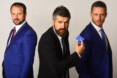 İş ve sunum konsepti. CEO 'ların kredi kartı vardır.
