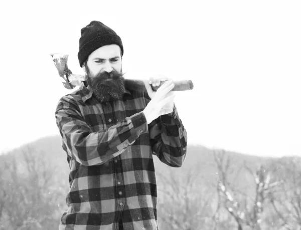Handsome man or lumberjack — Stock Photo, Image