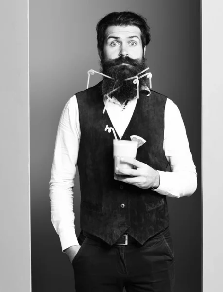 놀라운 수염의 남자 — 스톡 사진