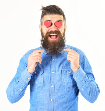 Neşeli yüzlü mutlu adam.