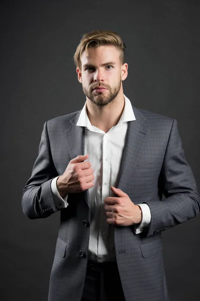 Man in formal suit jacket, shirt, fashion