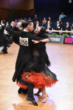 Alman Açık Şampiyonası 'nda Grand Slam Standart sırasında dans eden kimliği belirsiz bir çift.