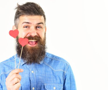 Selamlar, mutlu, hediye, hediye, kutlama, flört konsepti.